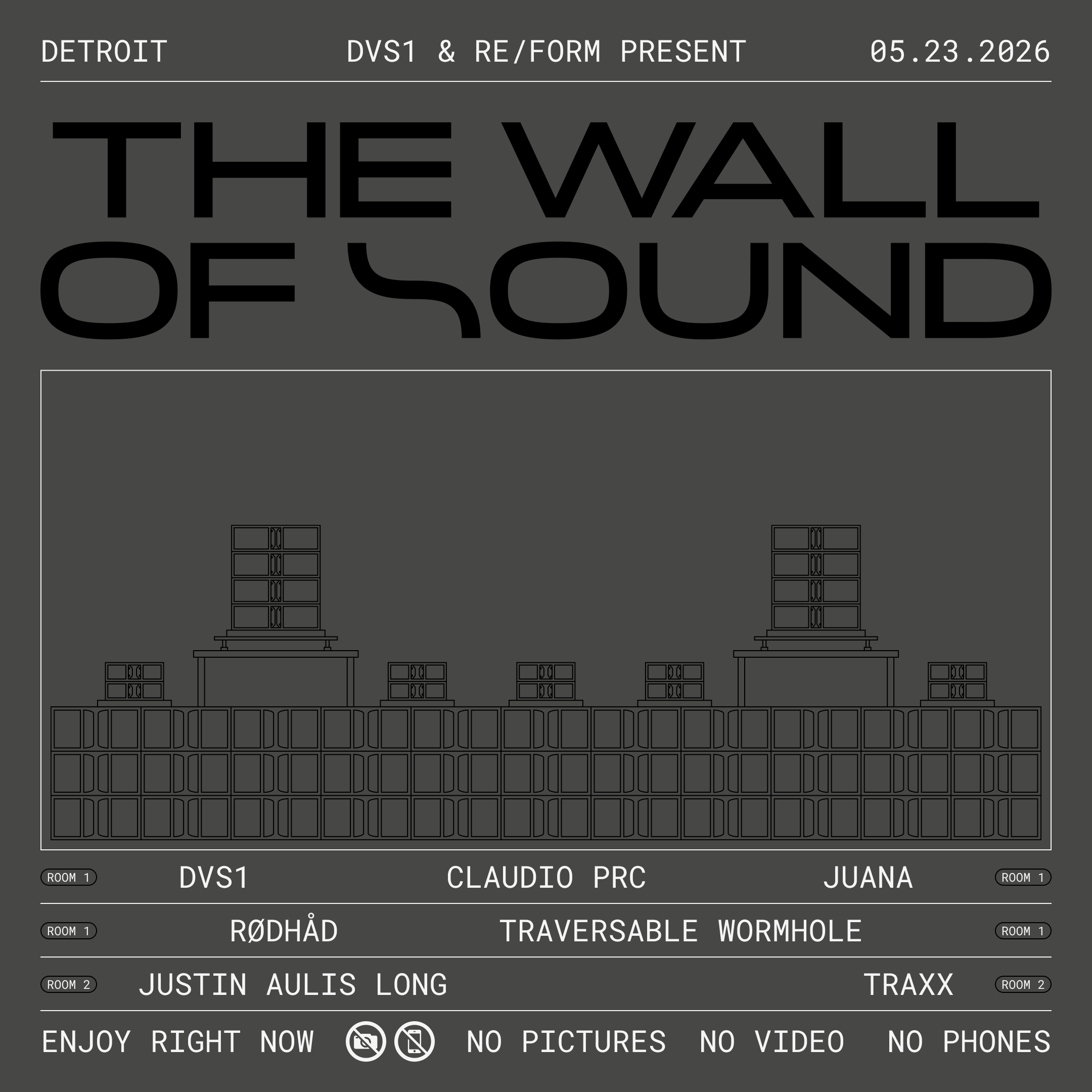 DVS1 & RE/FORM present: WALL OF SOUND DETROIT 2026 - May 23